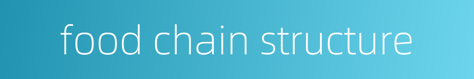 food chain structure的同义词