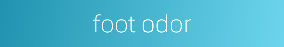 foot odor的同义词