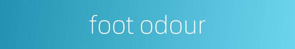 foot odour的同义词