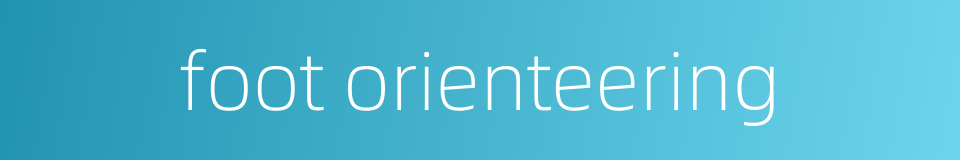 foot orienteering的同义词