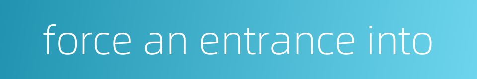 force an entrance into的同义词