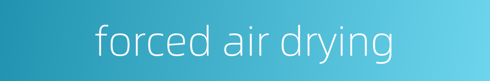 forced air drying的同义词
