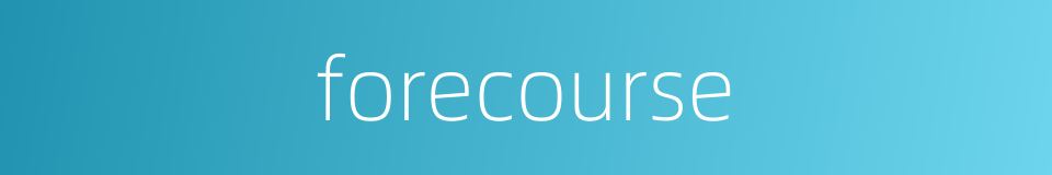 forecourse的同义词