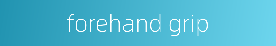 forehand grip的同义词
