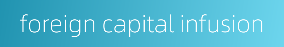 foreign capital infusion的同义词