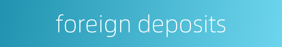 foreign deposits的同义词