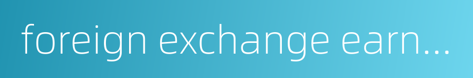 foreign exchange earnings from tourism的同义词