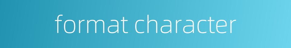 format character的同义词