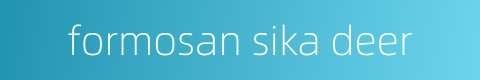 formosan sika deer的同义词