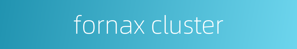 fornax cluster的同义词