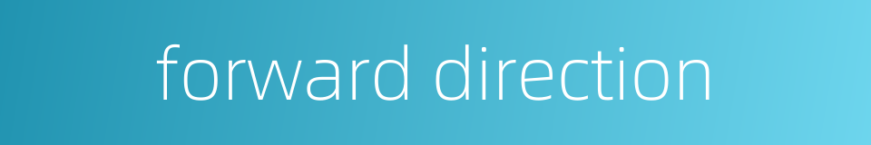 forward direction的同义词