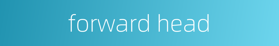 forward head的同义词