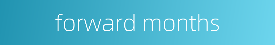 forward months的同义词