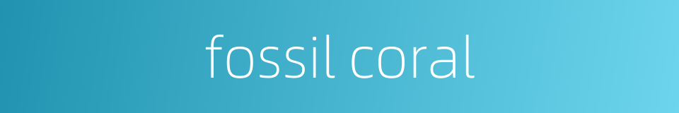 fossil coral的同义词
