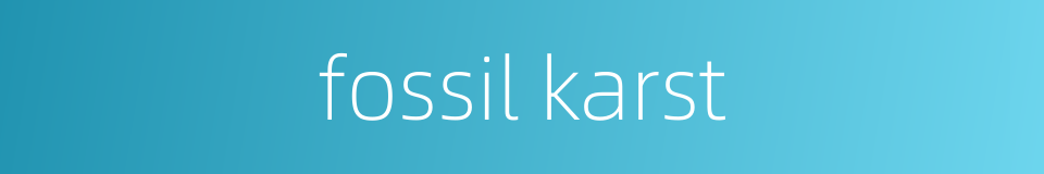 fossil karst的同义词