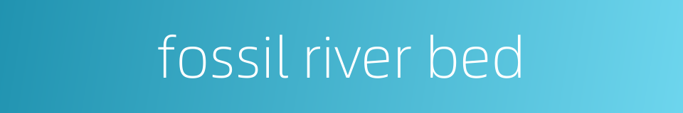 fossil river bed的同义词