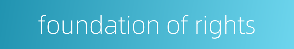 foundation of rights的同义词