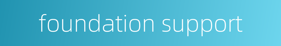 foundation support的同义词