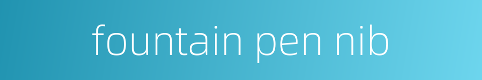 fountain pen nib的同义词