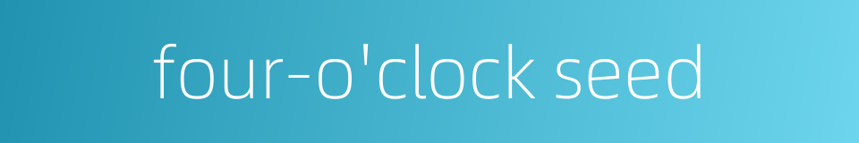 four-o'clock seed的同义词