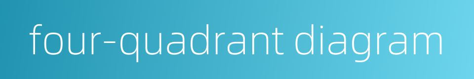 four-quadrant diagram的同义词