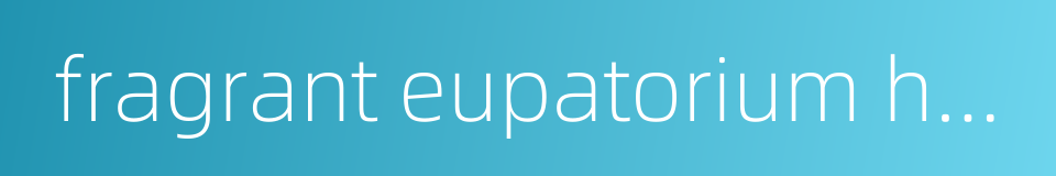 fragrant eupatorium herb的同义词
