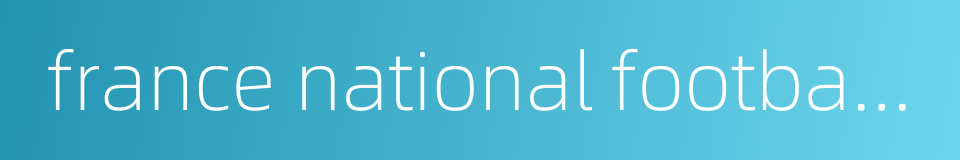 france national football team的同义词