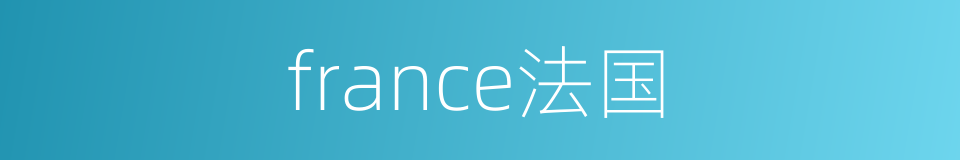 france法国的同义词