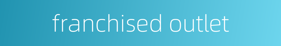franchised outlet的同义词