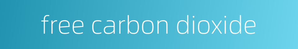free carbon dioxide的同义词