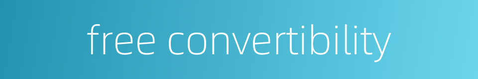 free convertibility的同义词