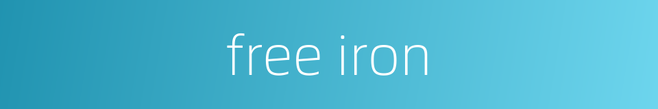 free iron的同义词