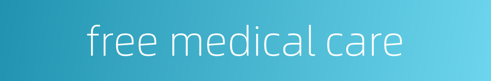 free medical care的同义词