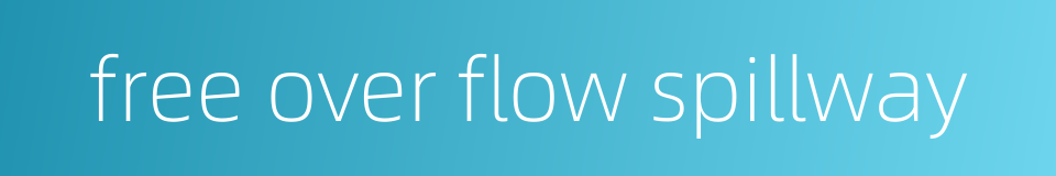 free over flow spillway的同义词