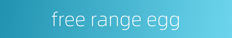 free range egg的同义词