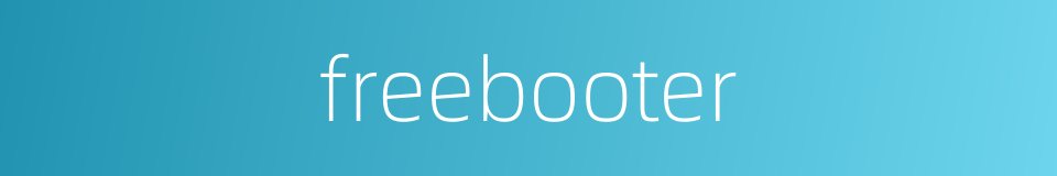 freebooter的同义词