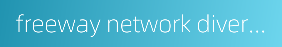 freeway network diversion的同义词