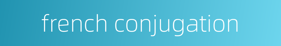 french conjugation的同义词