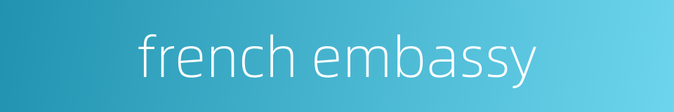 french embassy的同义词