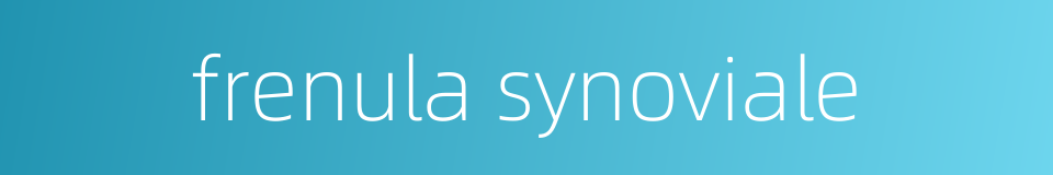 frenula synoviale的同义词