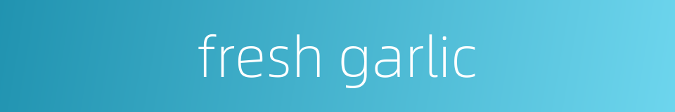 fresh garlic的同义词