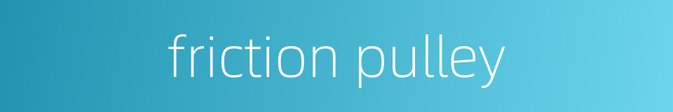 friction pulley的同义词