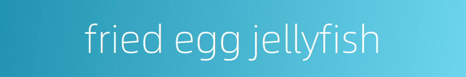 fried egg jellyfish的同义词