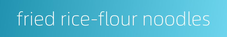 fried rice-flour noodles的同义词