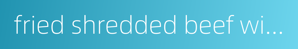 fried shredded beef with onions的同义词