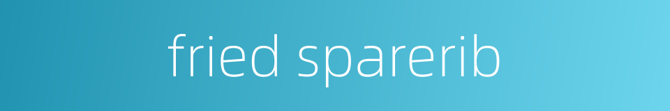 fried sparerib的同义词