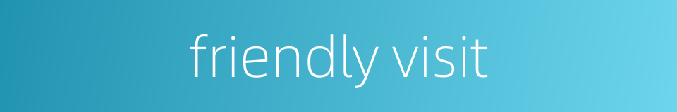 friendly visit的同义词