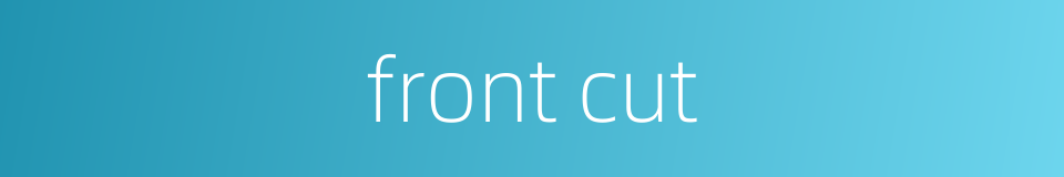 front cut的同义词