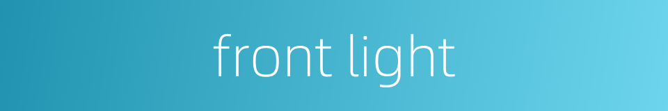 front light的同义词