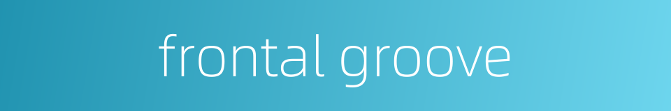 frontal groove的同义词